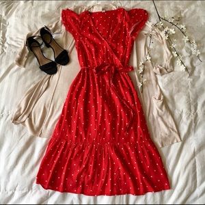 ‘Old Navy’ Tie-Belt Wrap Front Midi Dress